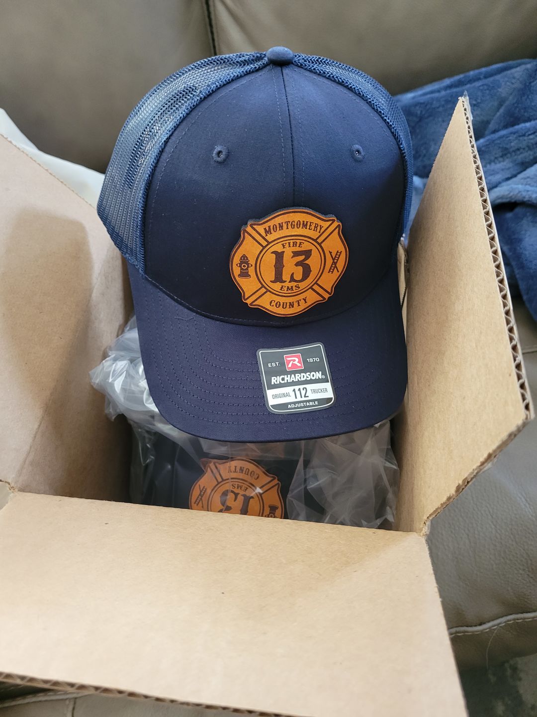 Customer photo review of Custom Maltese Leather Patch Hat