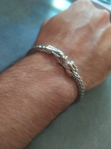 Customer photo review of Bracelet Dragon Unique (Argent)