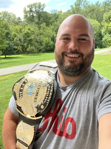 Customer photo review of Imperfect  Winged eagle textured belt (Premium 24 karate gold)