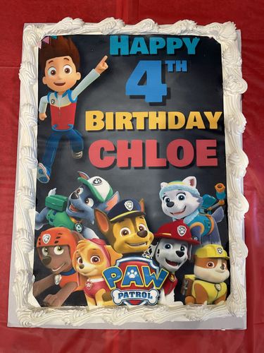 Customer photo review of A3 Rectangle Custom Edible Icing Image