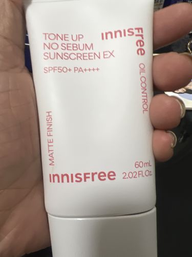 Customer photo review of [Innisfree] Tone Up No Sebum Sunscreen SPF50+ PA++++ 50ml