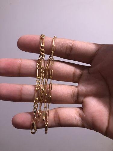 Customer photo review of gothic + paperclip bracelet stacking set