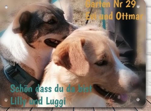 Customer photo review of Hunde-Türschild mit Foto & Wunschtext