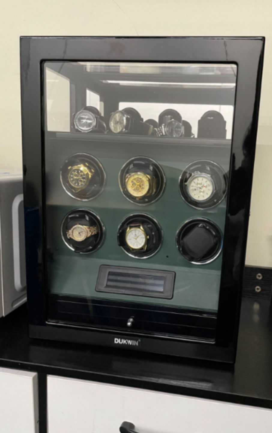 Customer photo review of Fingerprint Lock Watch Winders with 4 Watch Holders