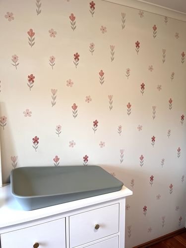 Customer photo review of Petite Watercolour Flowers Decal Set