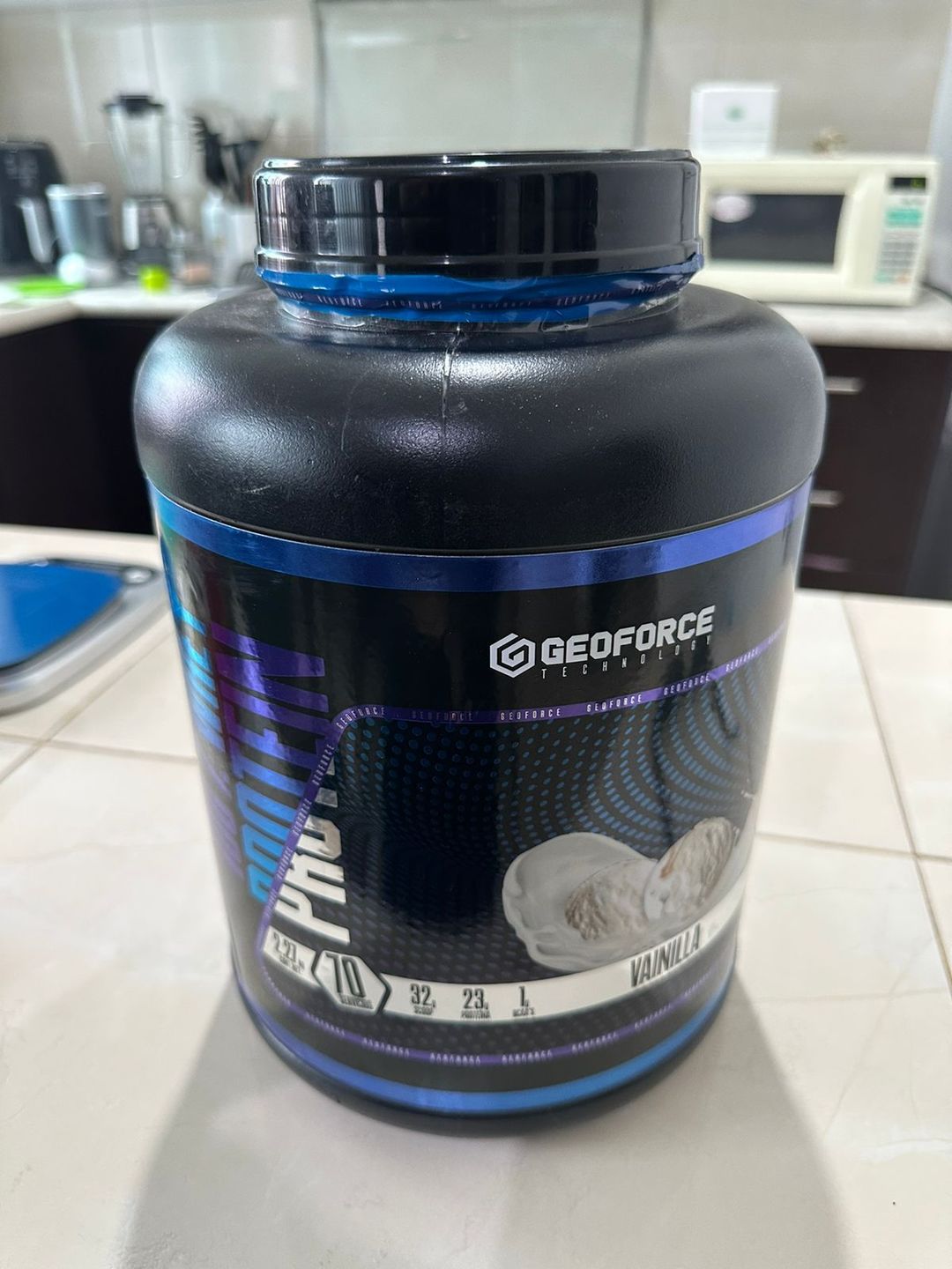 Customer photo review of WHEY PROTEIN 100% GEOFORCE 2.27 kg