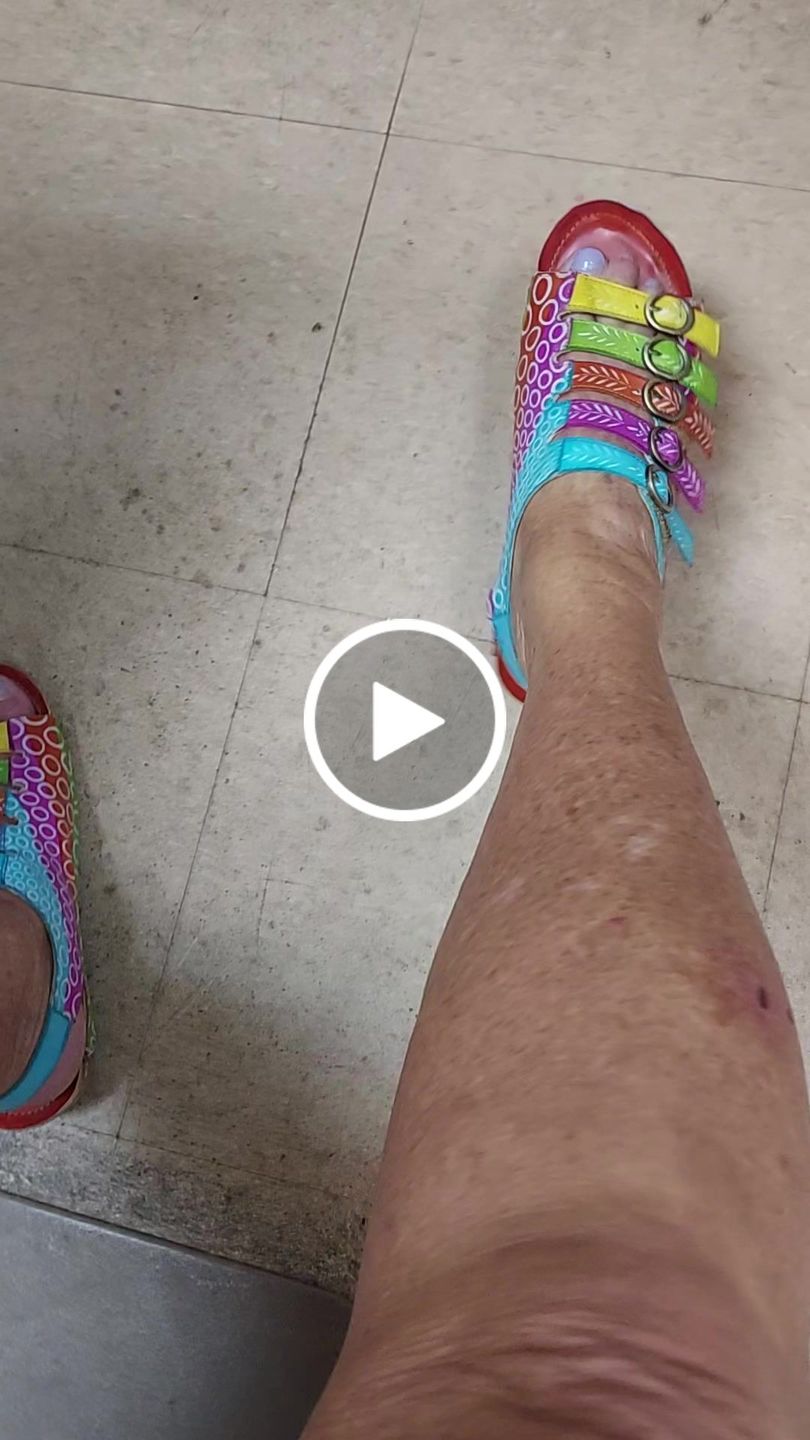 Customer video review of Colorful Floral Embossed Leather Sandals