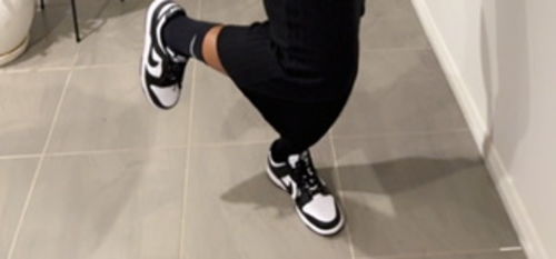 Customer photo review of Nike Dunk Low 'Panda Black White' Women's