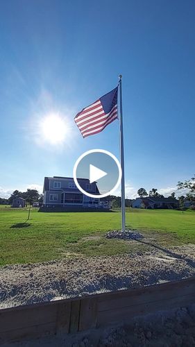 Customer video review of 20 ft. Commercial Flagpole with External Rope Halyard Rated At 120 mph