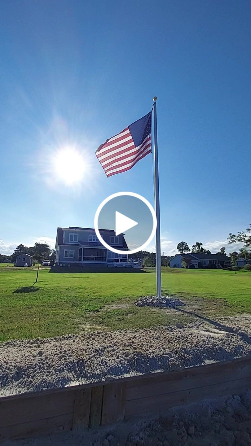 Customer video review of 20 ft. Commercial Flagpole with External Rope Halyard Rated At 120 mph