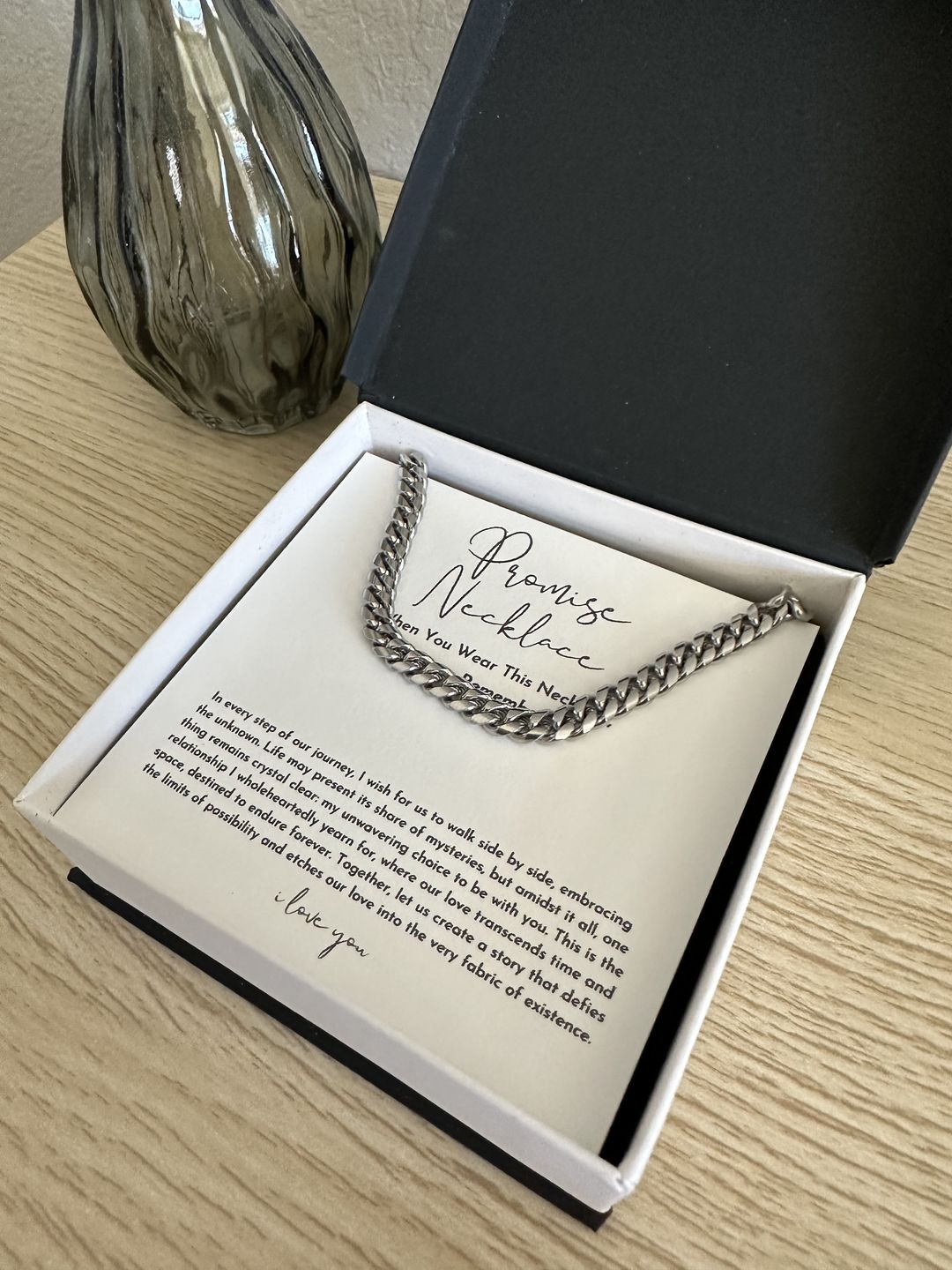 Customer photo review of Boyfriend Promise Necklace