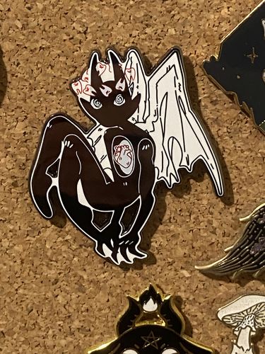 Customer photo review of Gore Angel Enamel Pins