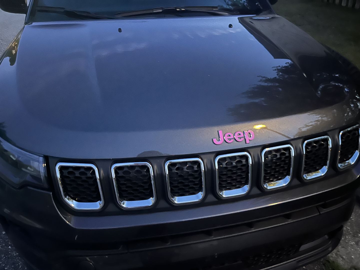 Customer photo review of JEEP Emblem Overlay Decals – Solid Colors | Fits 2014+ Jeep Compass
