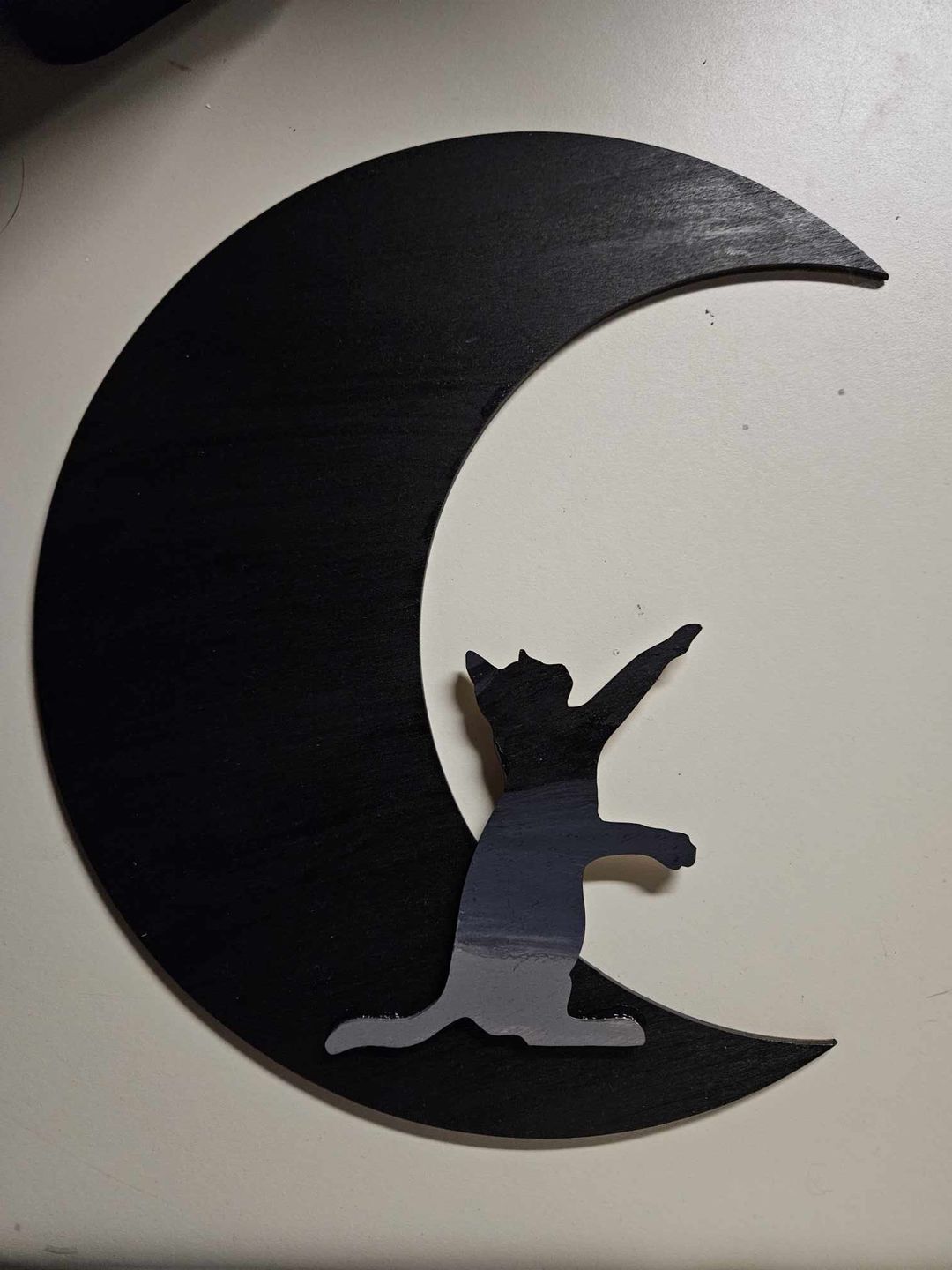 Customer photo review of Unfinished Wood Playing Cat Shape - Craft - up to 36"