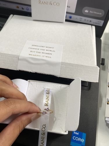 Customer photo review of Amethyst Teardrop Gold Ring (Limited Edition)