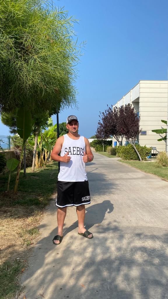 Customer photo review of Lifestyle Herren Shorts schwarz mit weißen Streifen by SAEBIS®