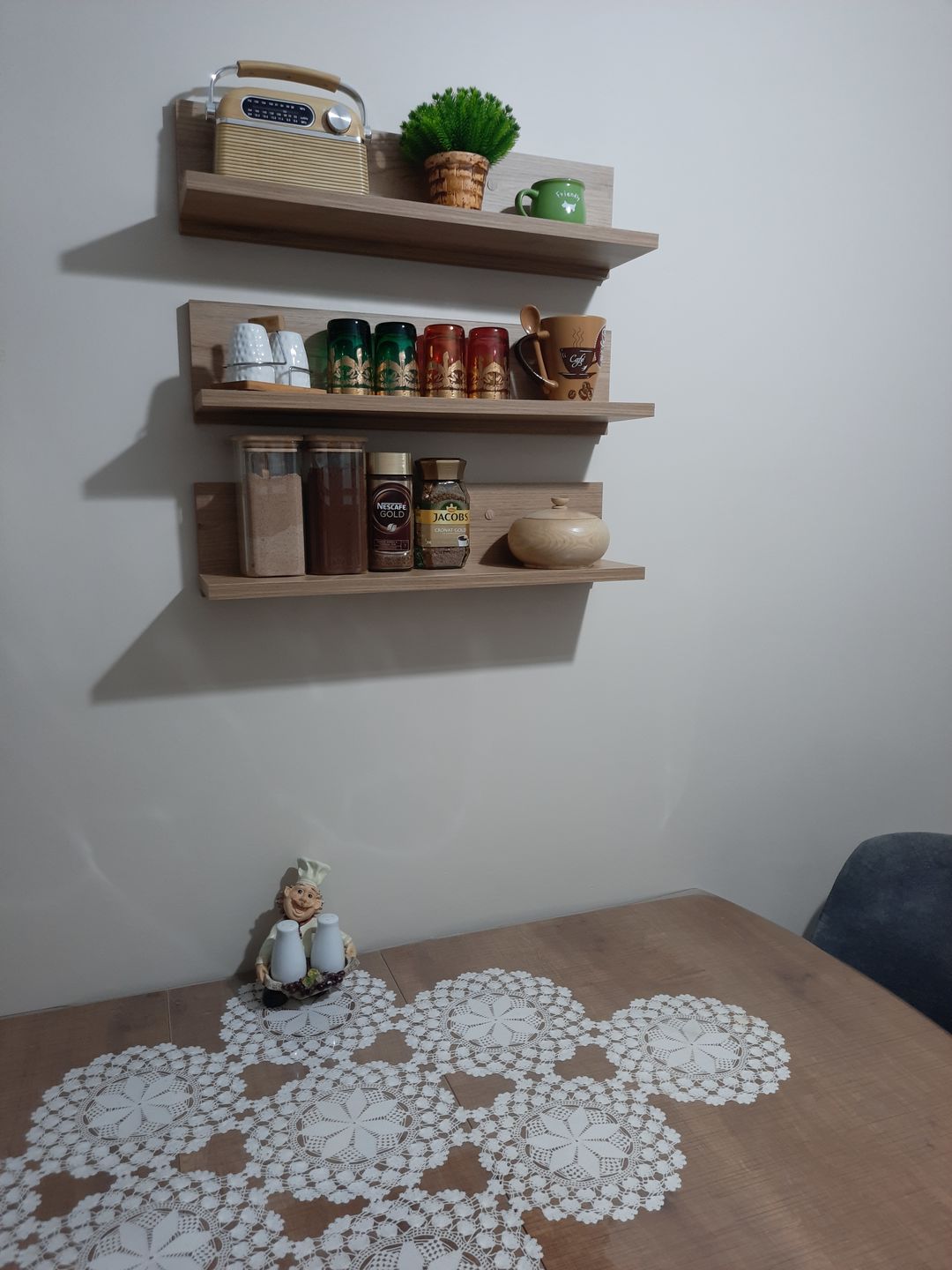 Customer photo review of Rani E16 Dekoratif 2 li Duvar Rafı Sepet Ceviz
