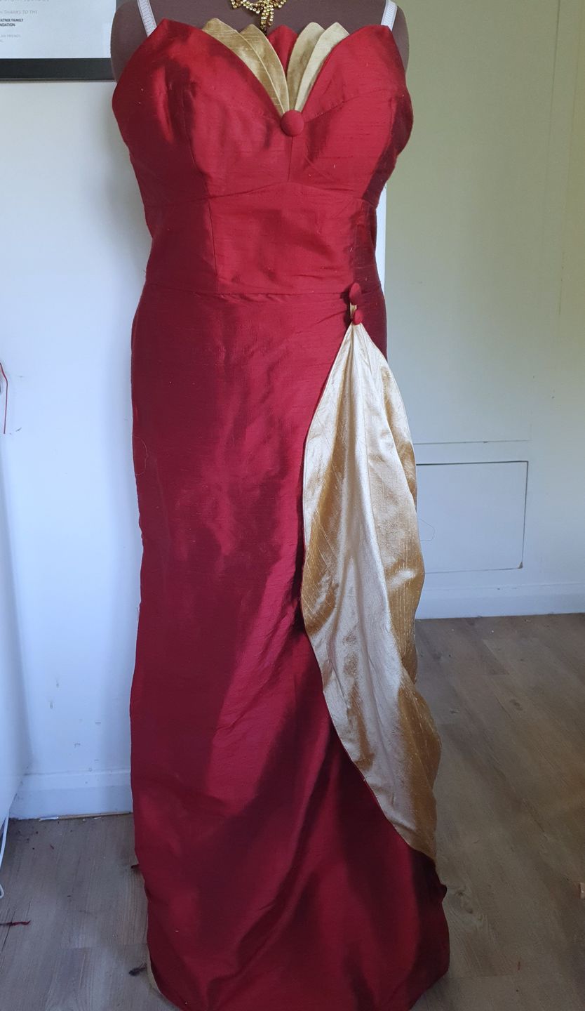 Customer photo review of Plain 100% Silk Dupion Fabric