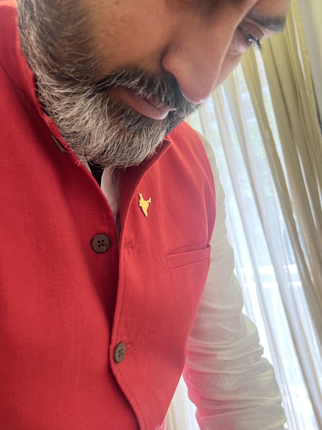 Customer photo review of Lapel Pin India Map