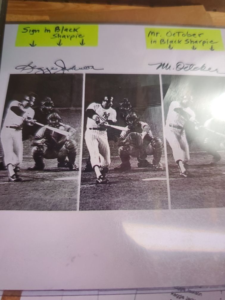 Customer photo review of Reggie Jackson Autograph Signing