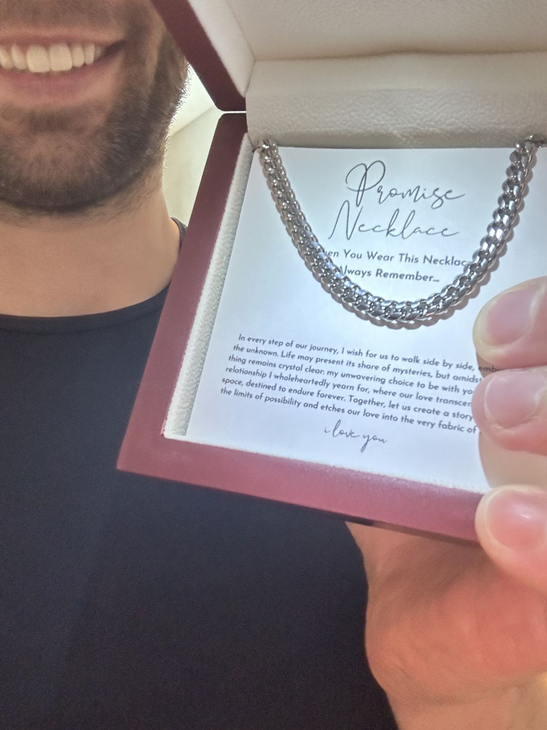 Customer photo review of Boyfriend Promise Necklace