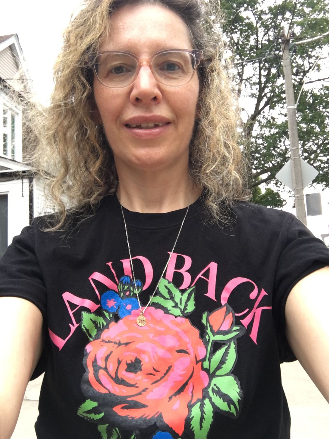 Customer photo review of Land Back Rose Tee