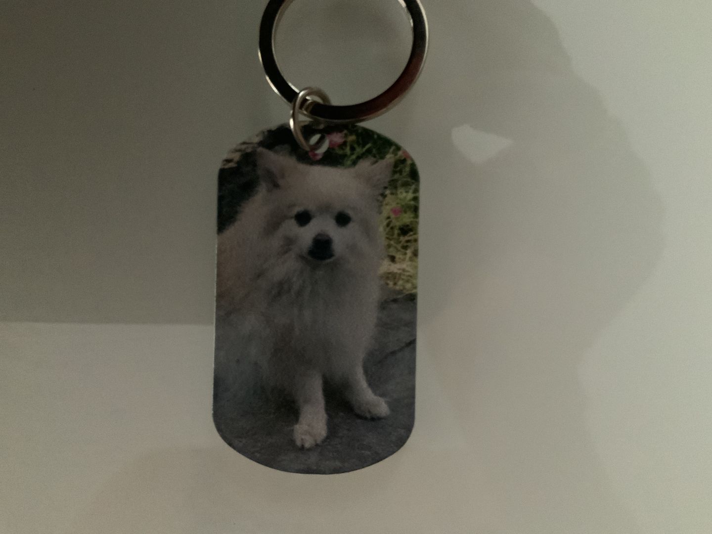 Customer photo review of Per sempre nel cuore - Portachiavi piastrina personalizzato