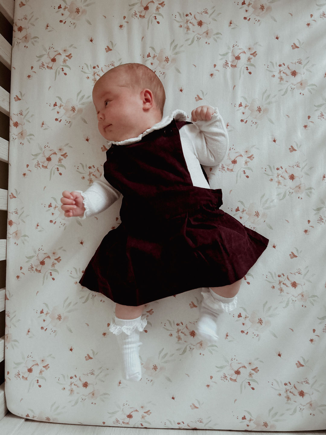 Customer photo review of Plum Pinafore Dress