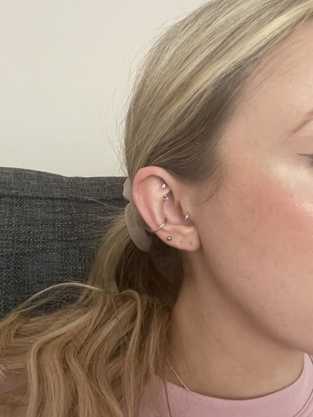 Customer photo review of Crystal Curved Barbell