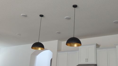 Customer photo review of Oversized Metal Dome Pendant Light