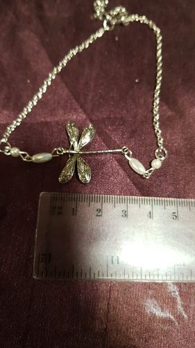 Customer photo review of Sølv Guldsmed Ankelkæde Med Perle