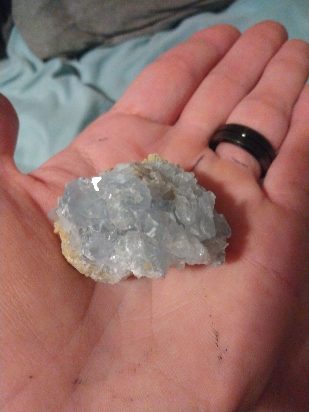Customer photo review of Natural Celestite Cluster