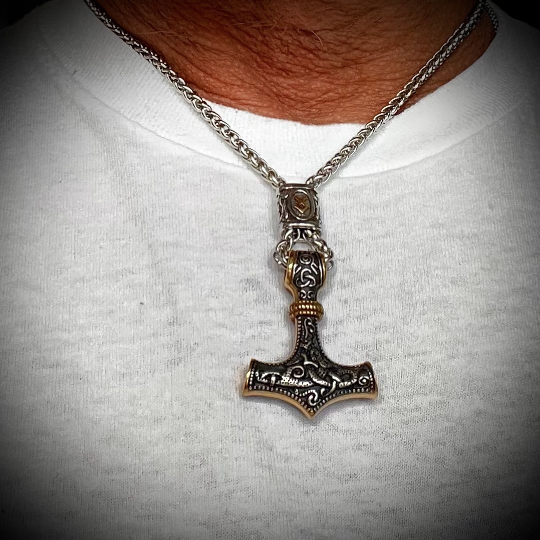 Customer photo review of Mjölnir - Thor's Hammer Stainless Steel Necklace