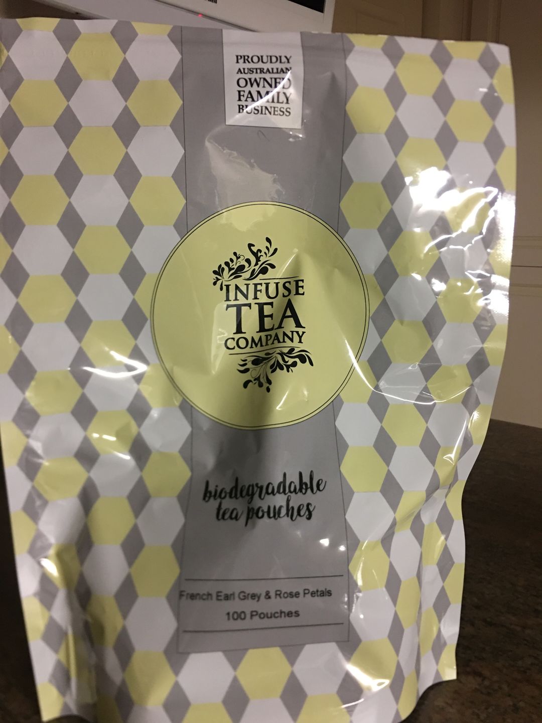 Customer photo review of French Earl Grey with Rose Petals – Pouches