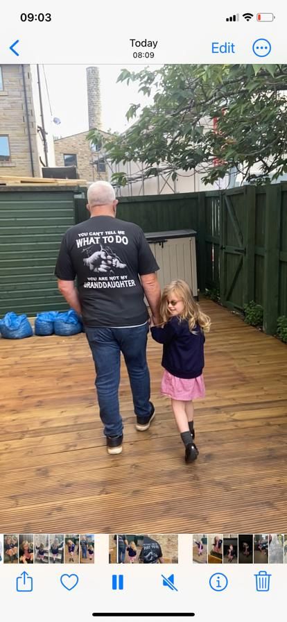 Customer photo review of My Granddaughter Premium Fit Mens Tee