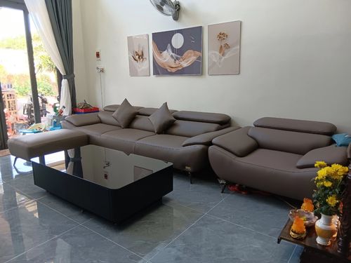 Customer photo review of DORIAN - Sofa văng da 3 chỗ tựa gật gù
