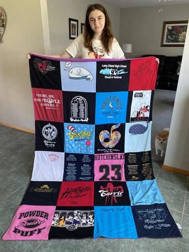T-shirt quilt from long island high school by Marybeth from NY
