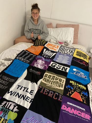 T-shirt quilt from georgetown university by Jennifer from IL