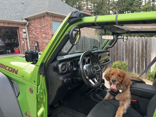 Customer photo review of JL/JLU A-Pillar Side Jeep Mirrors with Base Mount Driver AND Passenger