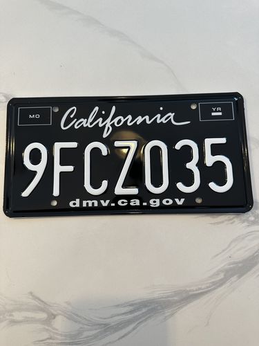 Customer photo review of 2011-2022 CALIFORNIA LICENSE PLATE DMV.CA.GOV - BLACK WITH WHITE TEXT 6"x12" (156.5mm x 305mm)