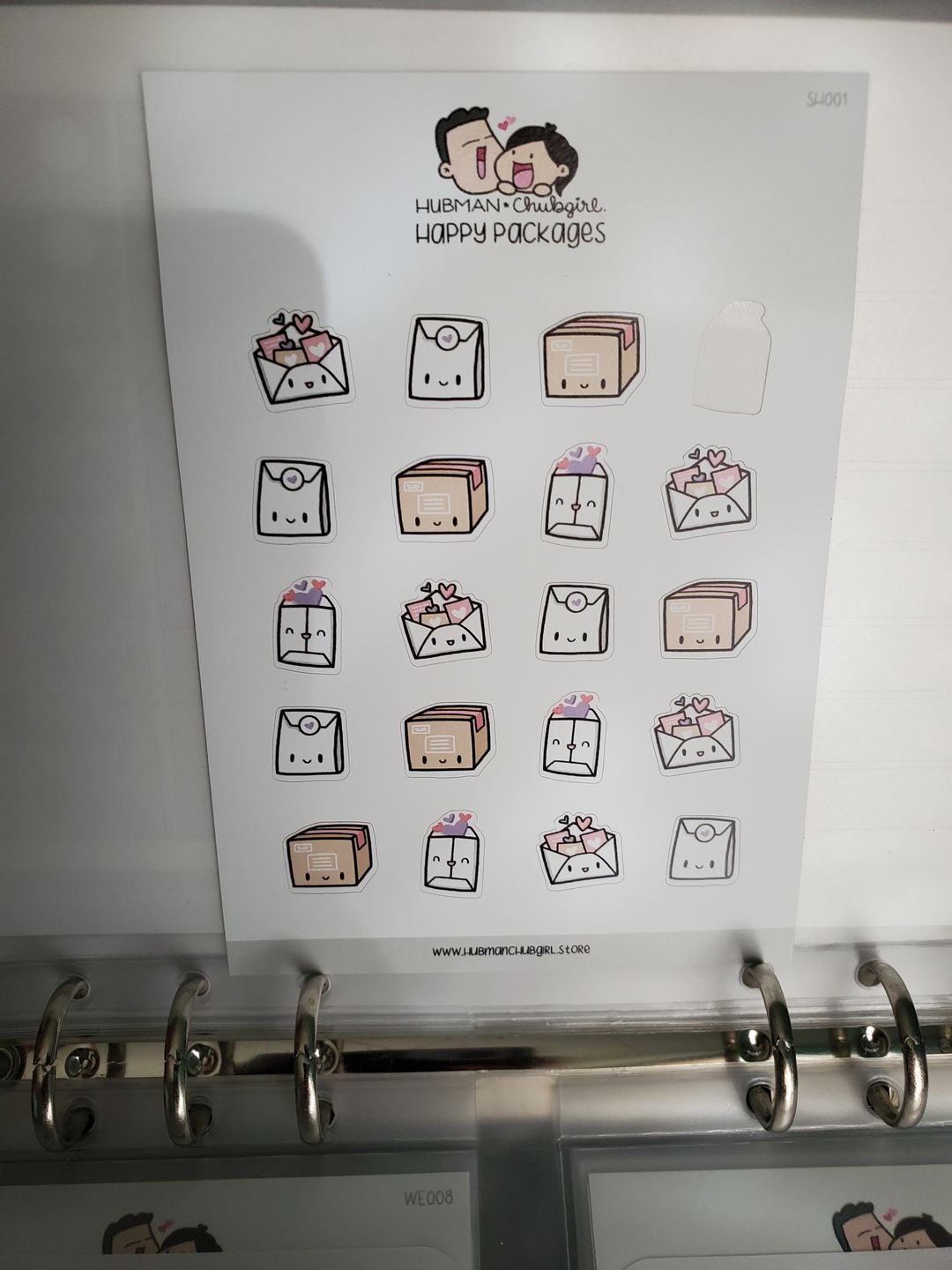 Customer photo review of Happy Packages Planner Stickers