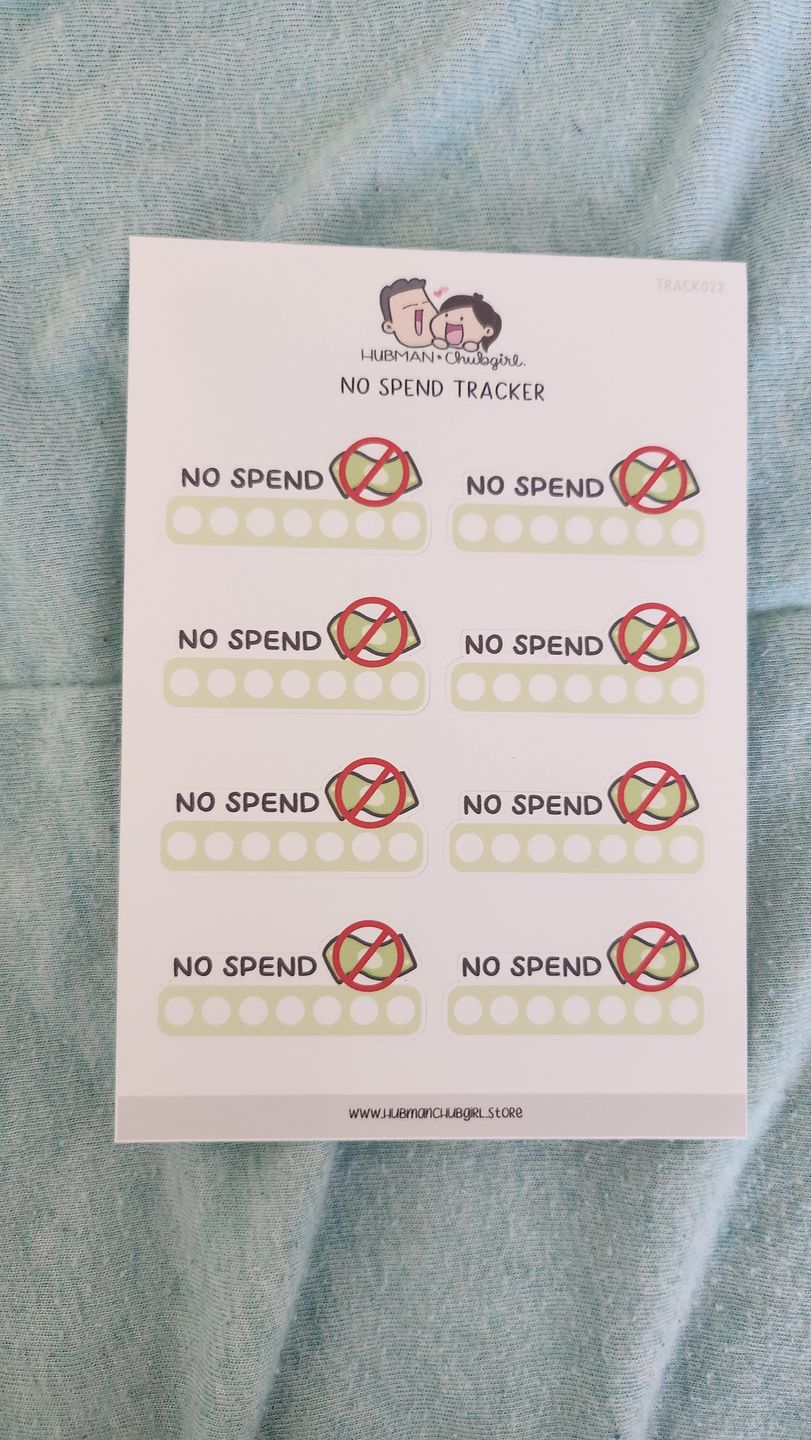 Customer photo review of No Spend Tracker Planner Stickers