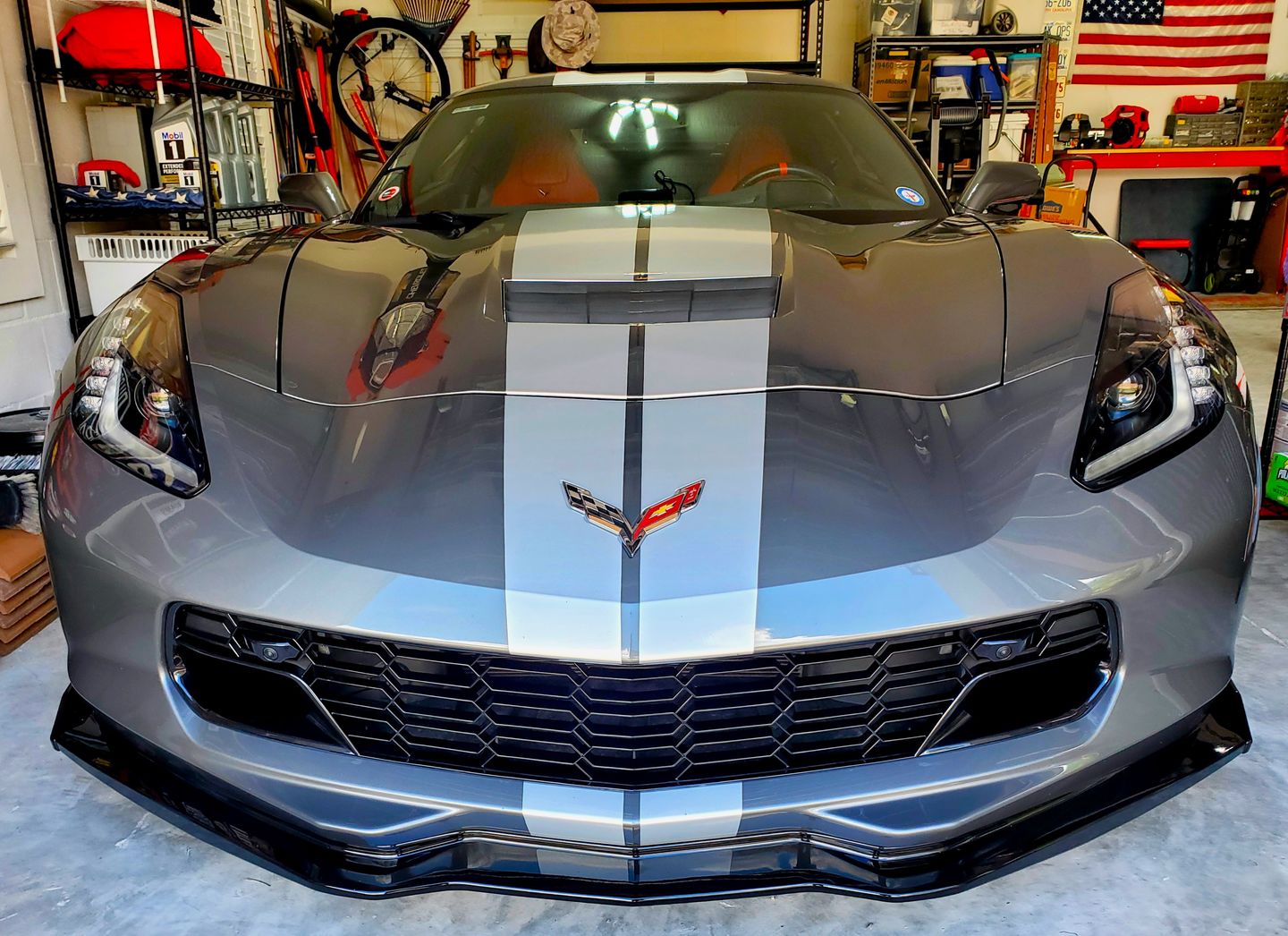 Customer photo review of Corvette C7 Carbon Flash Front Bumper Grill