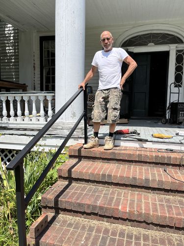 Customer photo review of Indoor/Outdoor Handrail Kit for Stairs 3 Steps