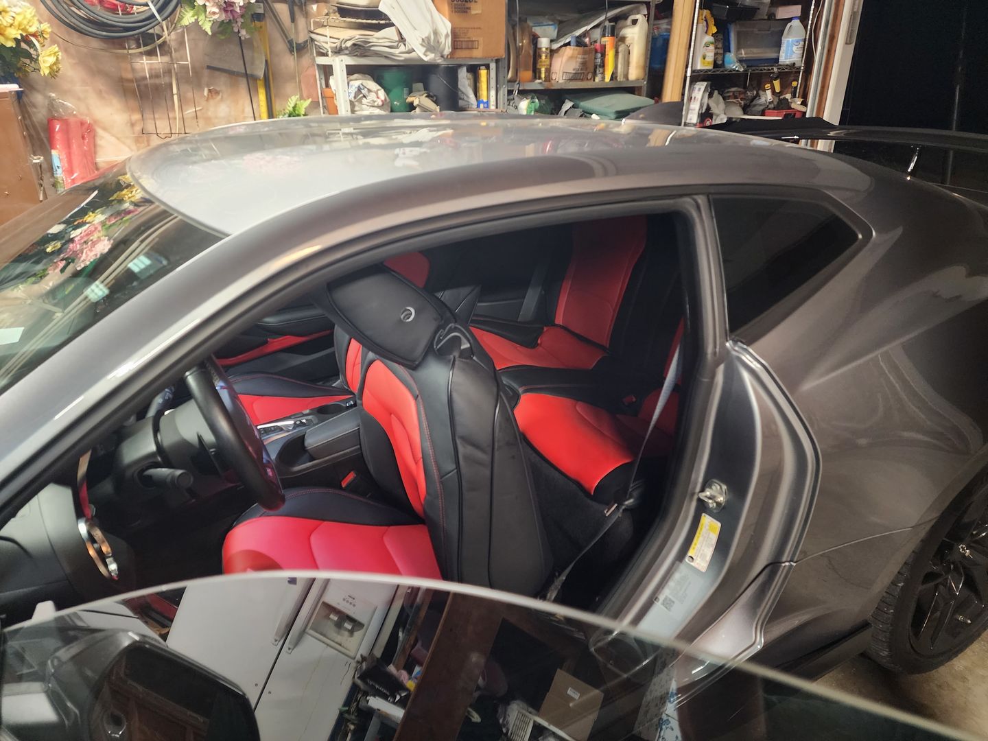 Customer photo review of 6th Gen Camaro Coupe Custom Leather Seat Covers
