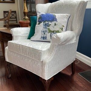 Customer photo review of 110" Wide Damask Soft Sheen Jacquard Fabric | 10 Colors