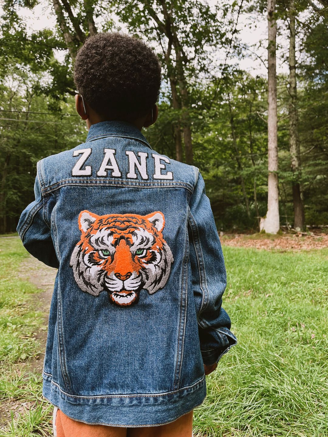 Customer photo review of Kids Classic Oversized Denim Jacket