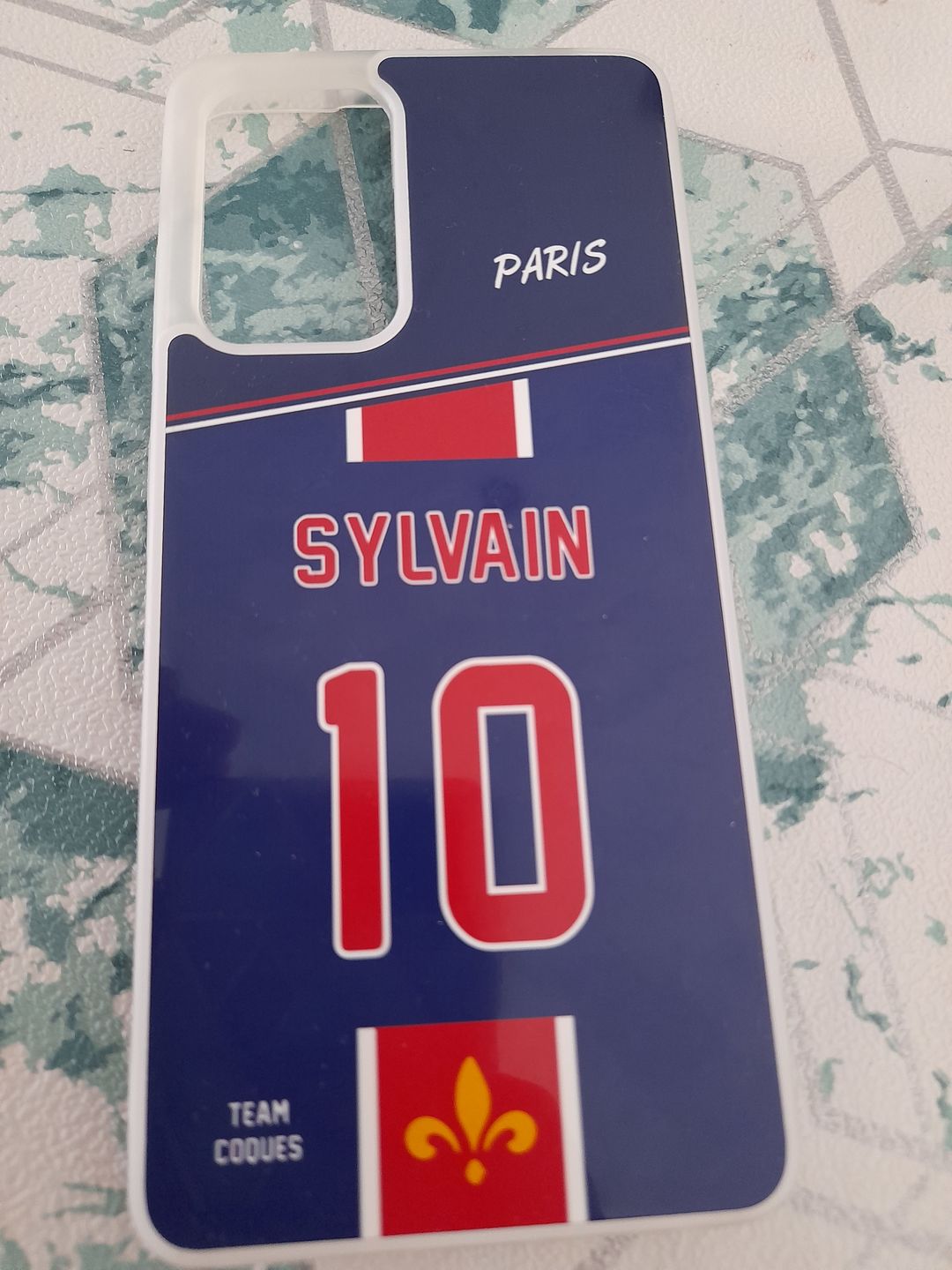 Customer photo review of Coque foot PARIS SG Domicile 1 personnalisable - TEAMCOQUES