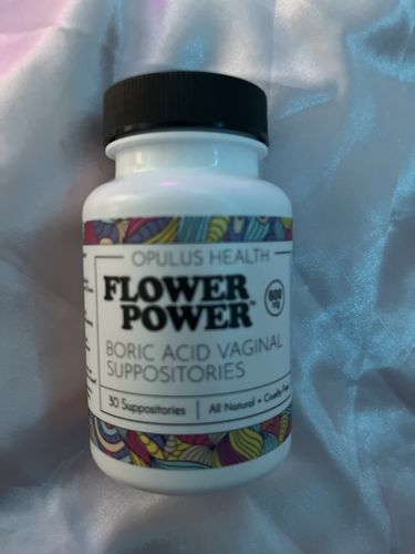 Customer photo review of Flower Power® Boric Acid Suppositories for Odor and Balance (30ct/ea)