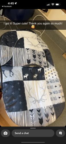 Customer photo review of Winter - Moose Quilt - Stone Canyon - Steel